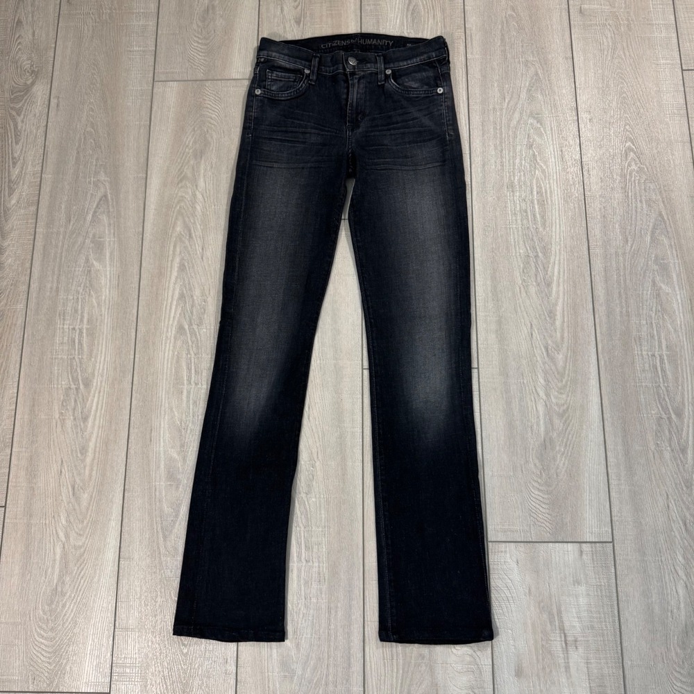 Citizens of Humanity Ava Jeans Womens 27 Black Low Rise Straight Leg 1278C-285